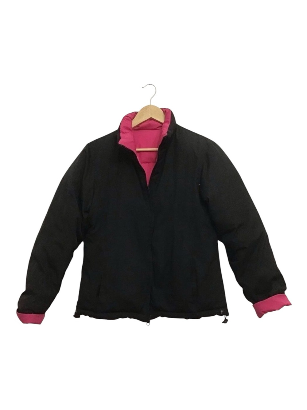 SOUTHERN Reflexions down puffer jacket reversible pink fushia black medium